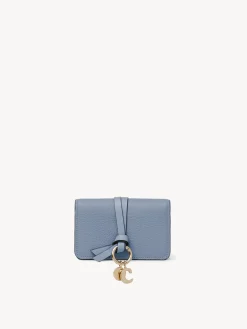 Portefeuilles Compacts-Chloé Pochette Pour Cartes Et Monnaie Alphabet Shady Cobalt
