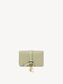 Portefeuilles Compacts-Chloé Pochette Pour Cartes Et Monnaie Alphabet Faded Green