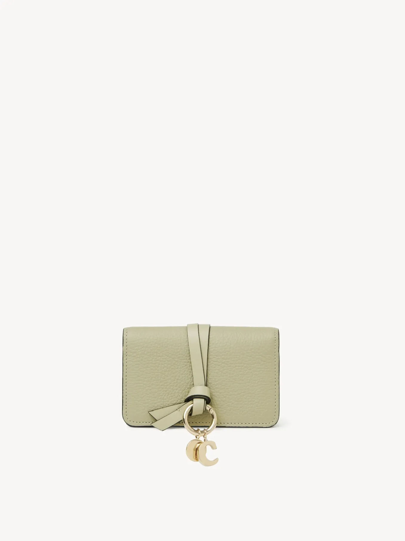 Portefeuilles Compacts-Chloé Pochette Pour Cartes Et Monnaie Alphabet Faded Green