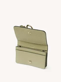 Portefeuilles Compacts-Chloé Pochette Pour Cartes Et Monnaie Alphabet Faded Green