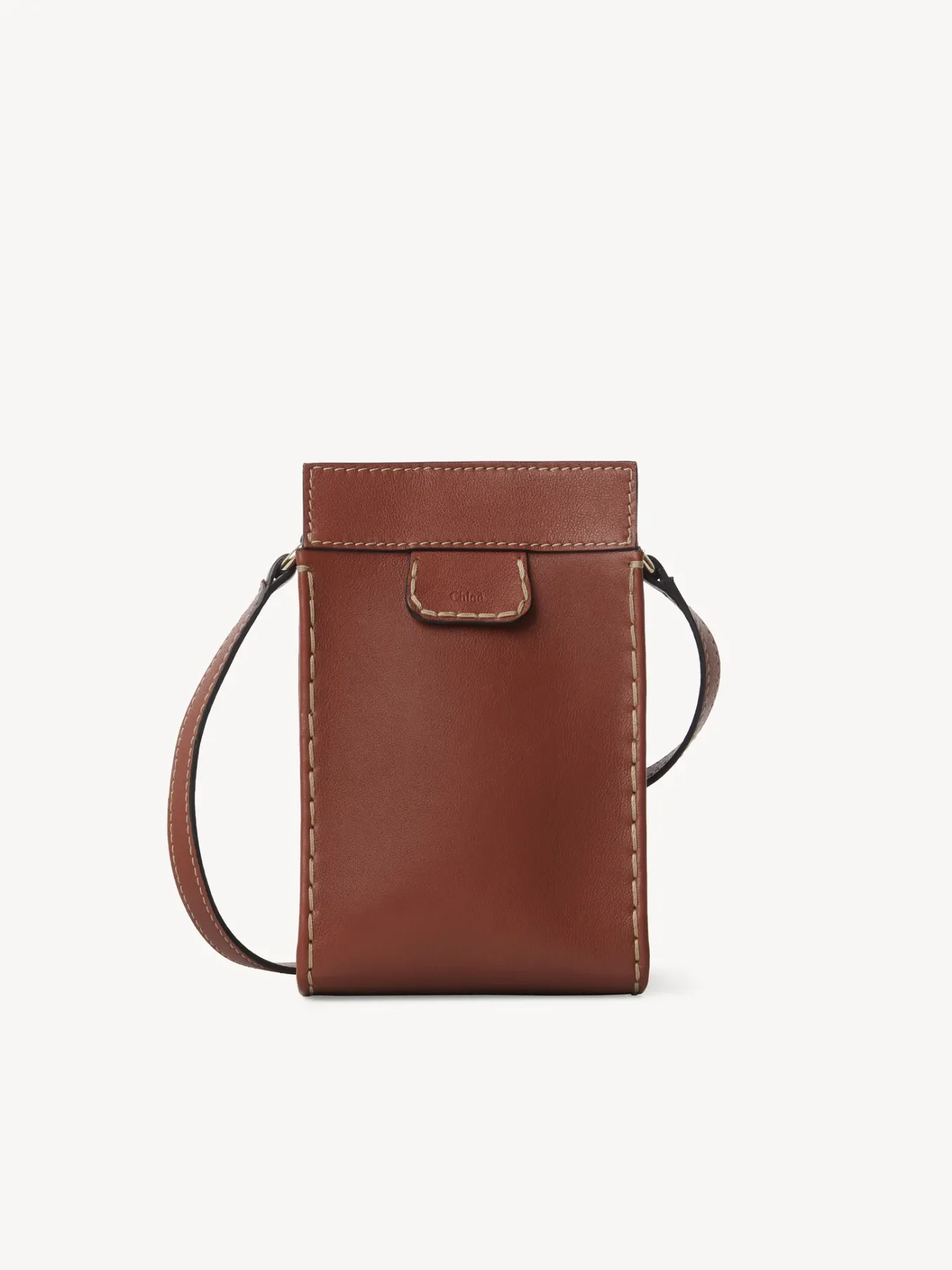 Coques Pour Telephone Et Accessoires-Chloé Pochette Telephone Edith Sepia Brown