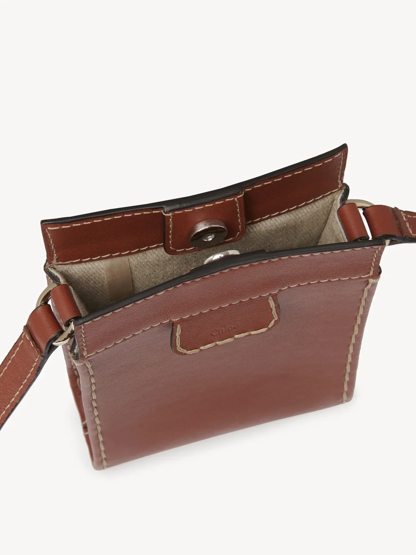 Coques Pour Telephone Et Accessoires-Chloé Pochette Telephone Edith Sepia Brown