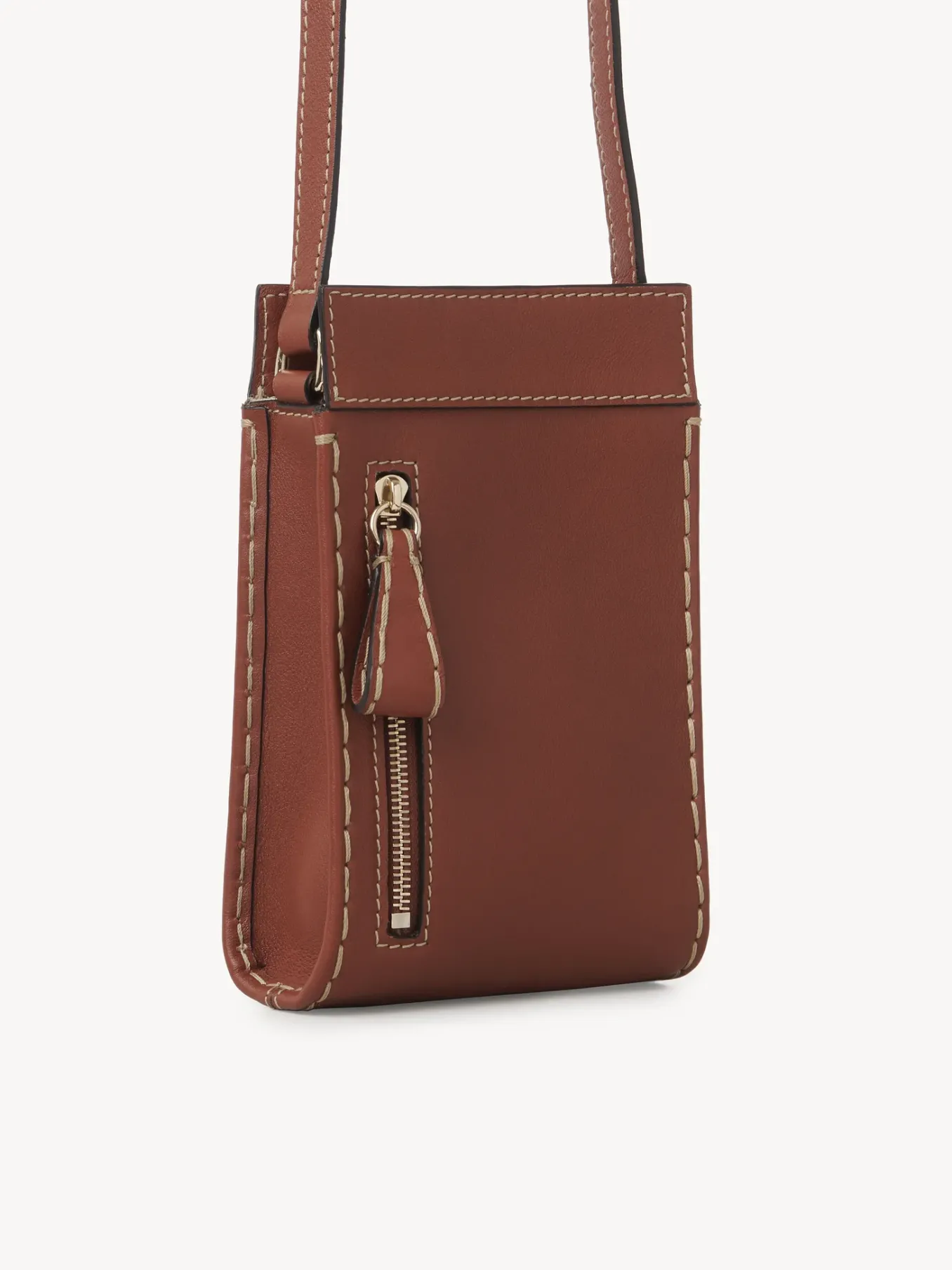 Coques Pour Telephone Et Accessoires-Chloé Pochette Telephone Edith Sepia Brown