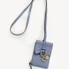 Porte-Cartes-Chloé Porte-Cartes A Bandoulière Alphabet Shady Cobalt