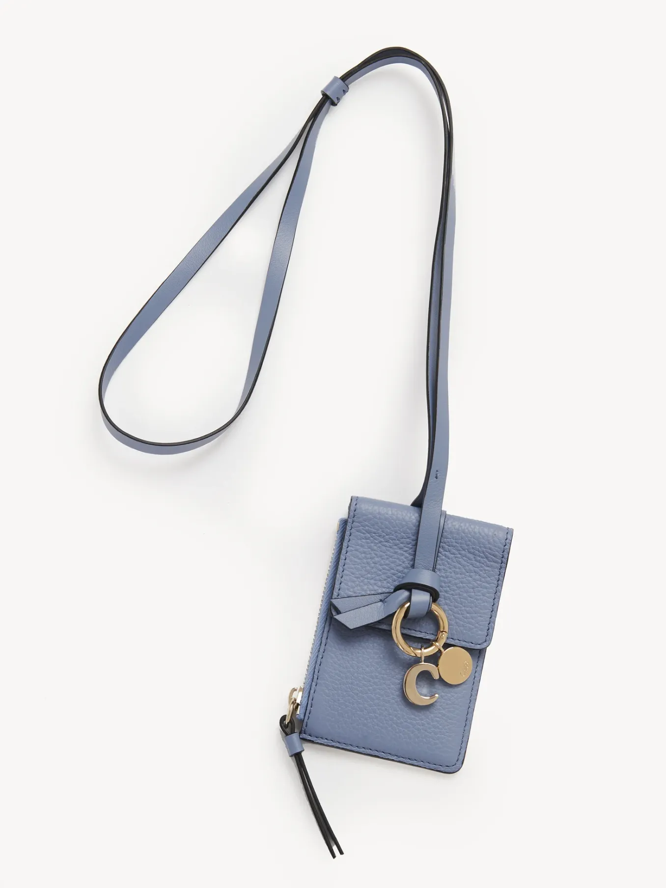 Porte-Cartes-Chloé Porte-Cartes A Bandoulière Alphabet Shady Cobalt