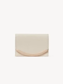 Portefeuilles Compacts-Chloé Porte-Cartes Lizzie Cement Beige