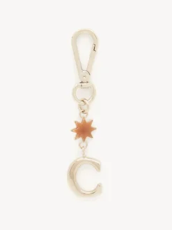Porte-Cles Et Charms Pour Sac-Chloé Porte-Cles Alphabet Gold Color