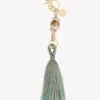Porte-Cles Et Charms Pour Sac-Chloé Porte-Cles Pompon Grigri Cement Beige