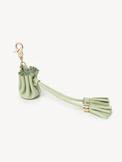 Porte-Cles Et Charms Pour Sac-Chloé Porte-Cles Sac Seau Nano Vicki Pastel Green