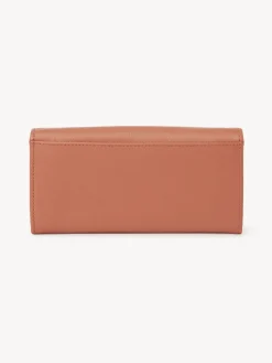 Portefeuilles Longs-Chloé Portefeuille A Rabat Lizzie Tan Apricot