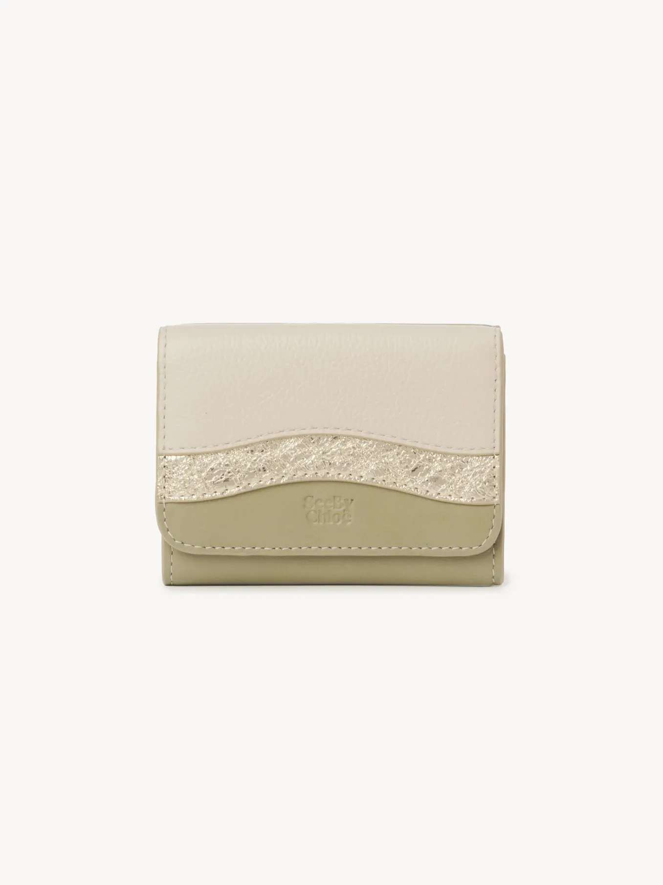 Portefeuilles Compacts-Chloé Portefeuille A Trois Volets Layers Pottery Green