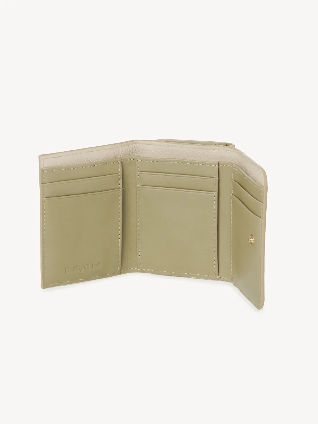 Portefeuilles Compacts-Chloé Portefeuille A Trois Volets Layers Pottery Green