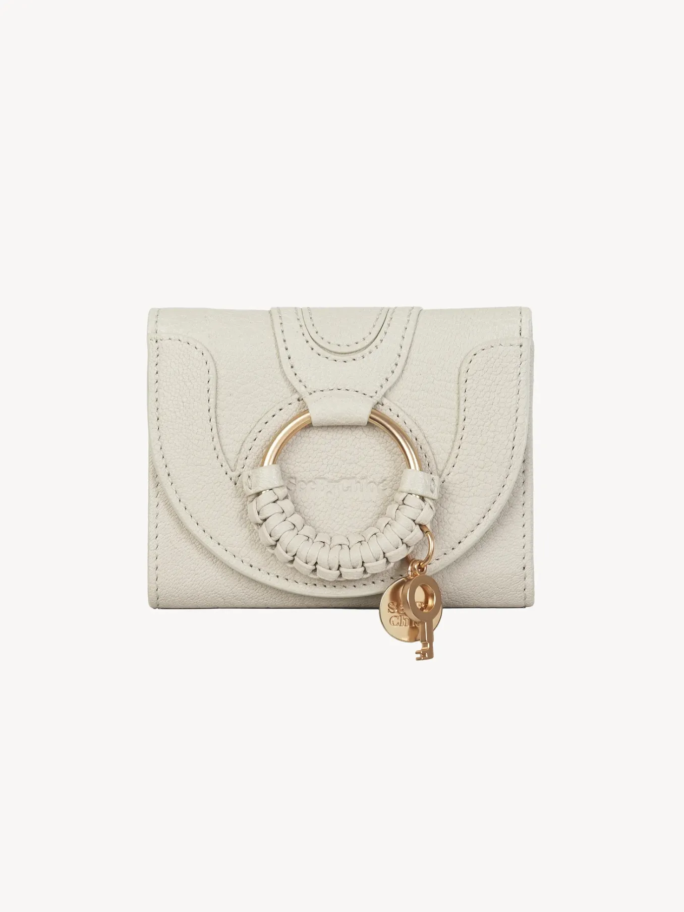 Portefeuilles Compacts-Chloé Portefeuille A Trois Volets Hana Cement Beige