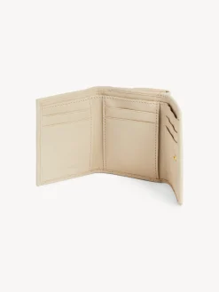 Portefeuilles Compacts-Chloé Portefeuille A Trois Volets Saddie Cement Beige