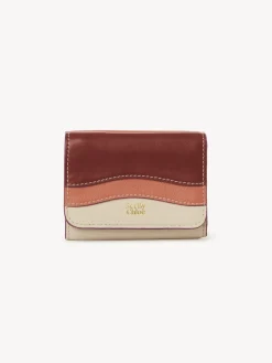 Portefeuilles Compacts-Chloé Portefeuille A Trois Volets Layers Cement Beige