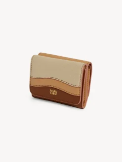 Portefeuilles Compacts-Chloé Portefeuille A Trois Volets Layers Caramel