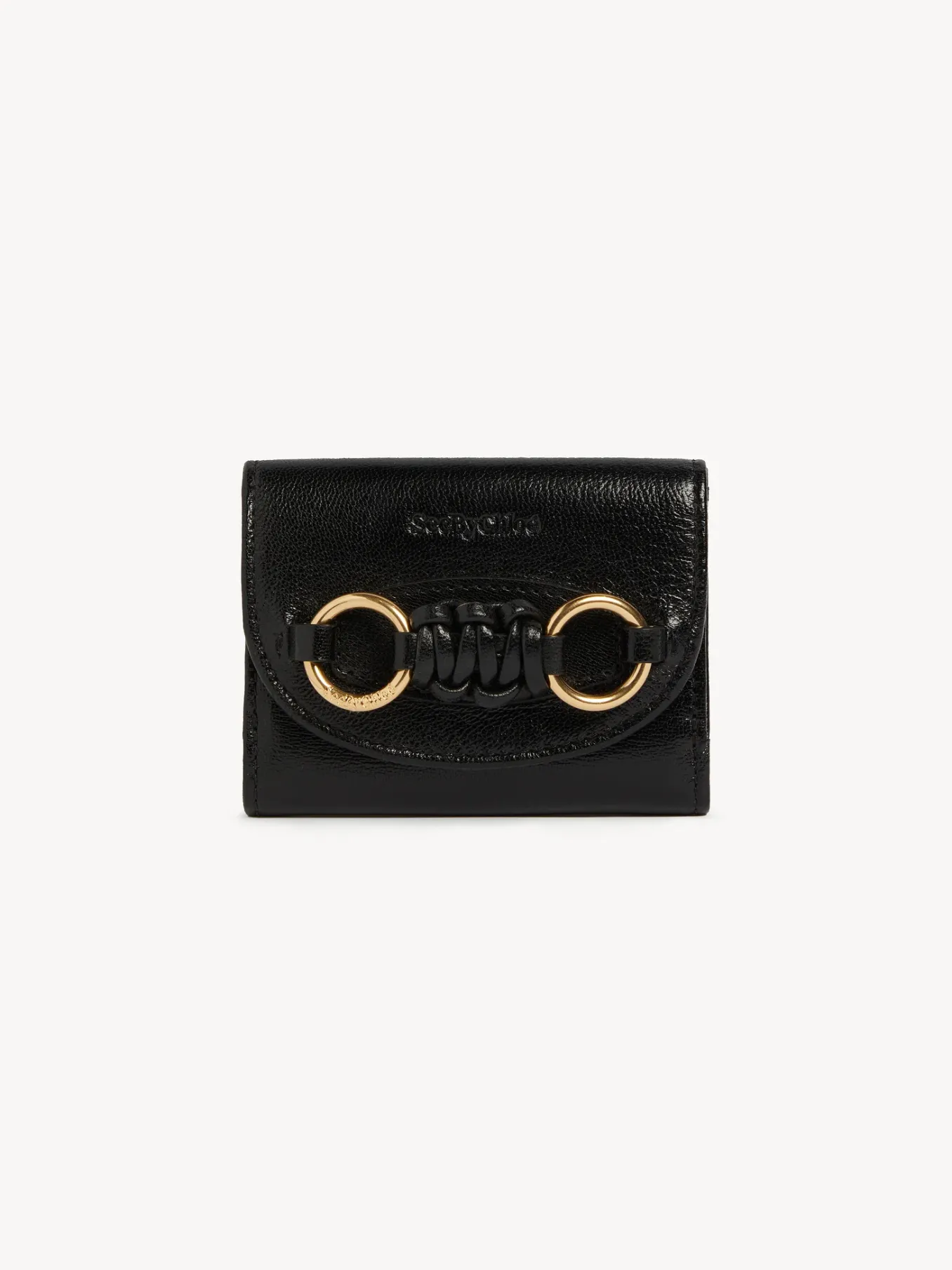 Portefeuilles Compacts-Chloé Portefeuille A Trois Volets Saddie Noir
