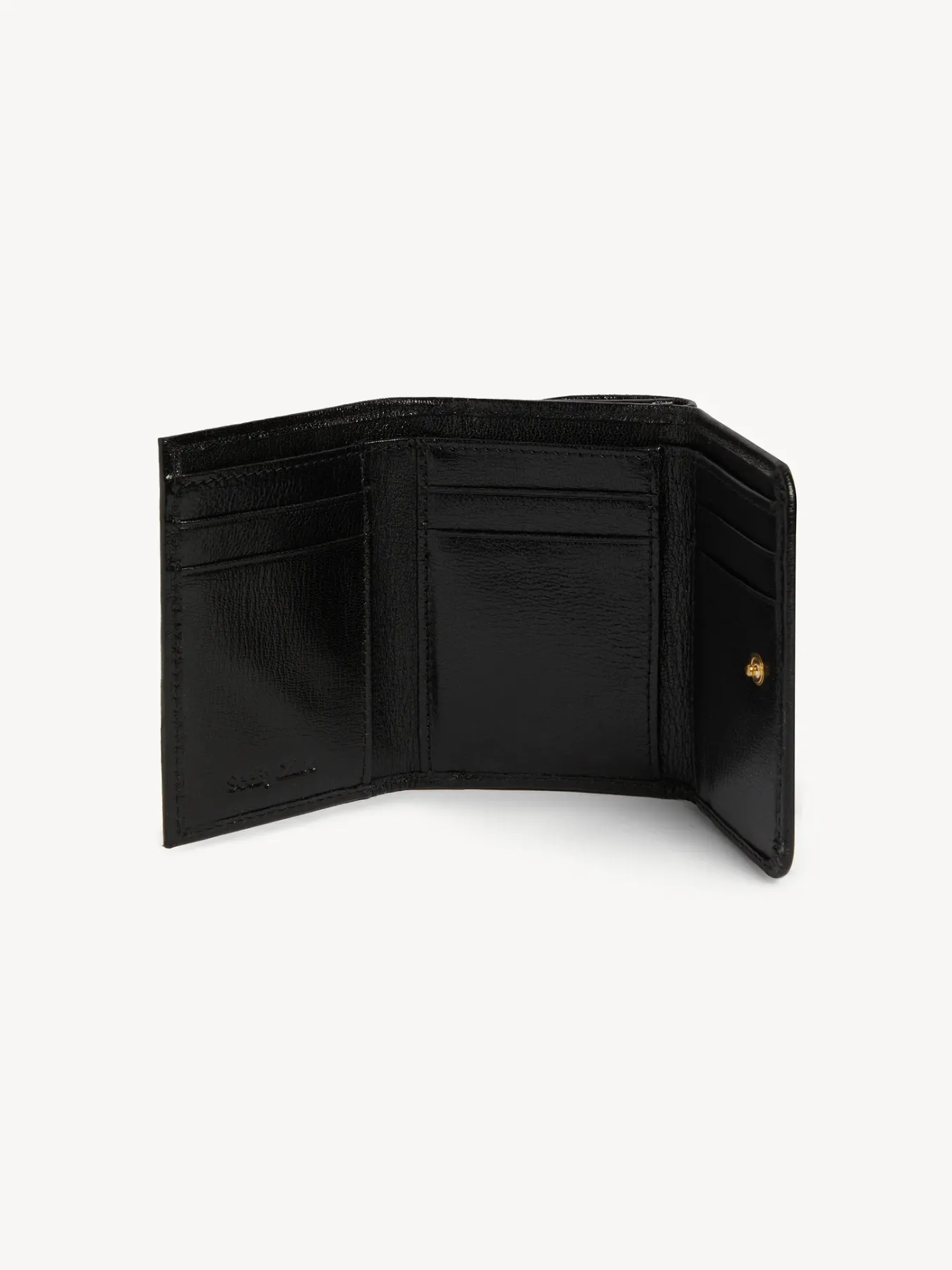 Portefeuilles Compacts-Chloé Portefeuille A Trois Volets Saddie Noir