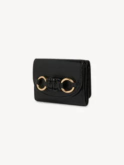 Portefeuilles Compacts-Chloé Portefeuille A Trois Volets Saddie Noir