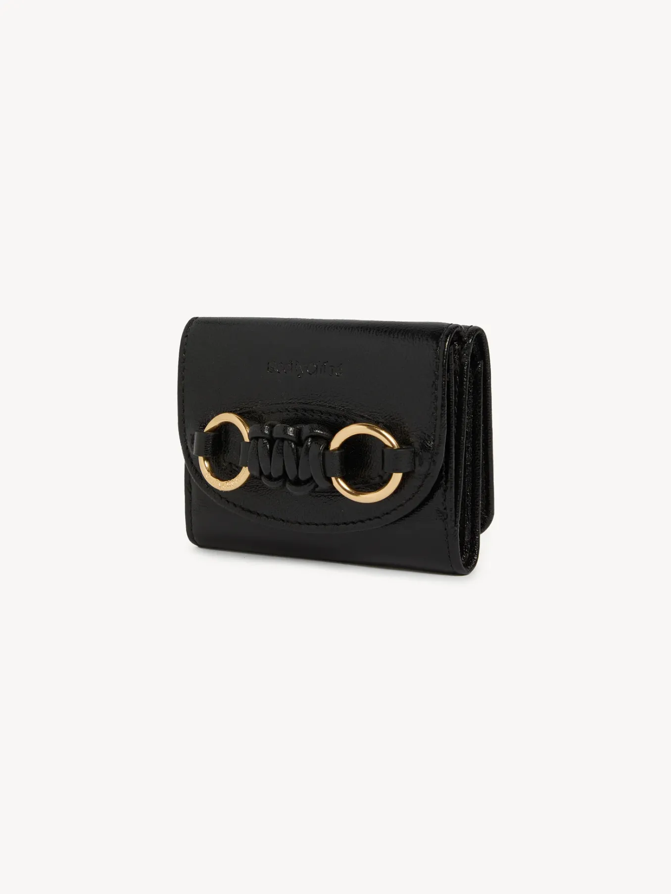 Portefeuilles Compacts-Chloé Portefeuille A Trois Volets Saddie Noir