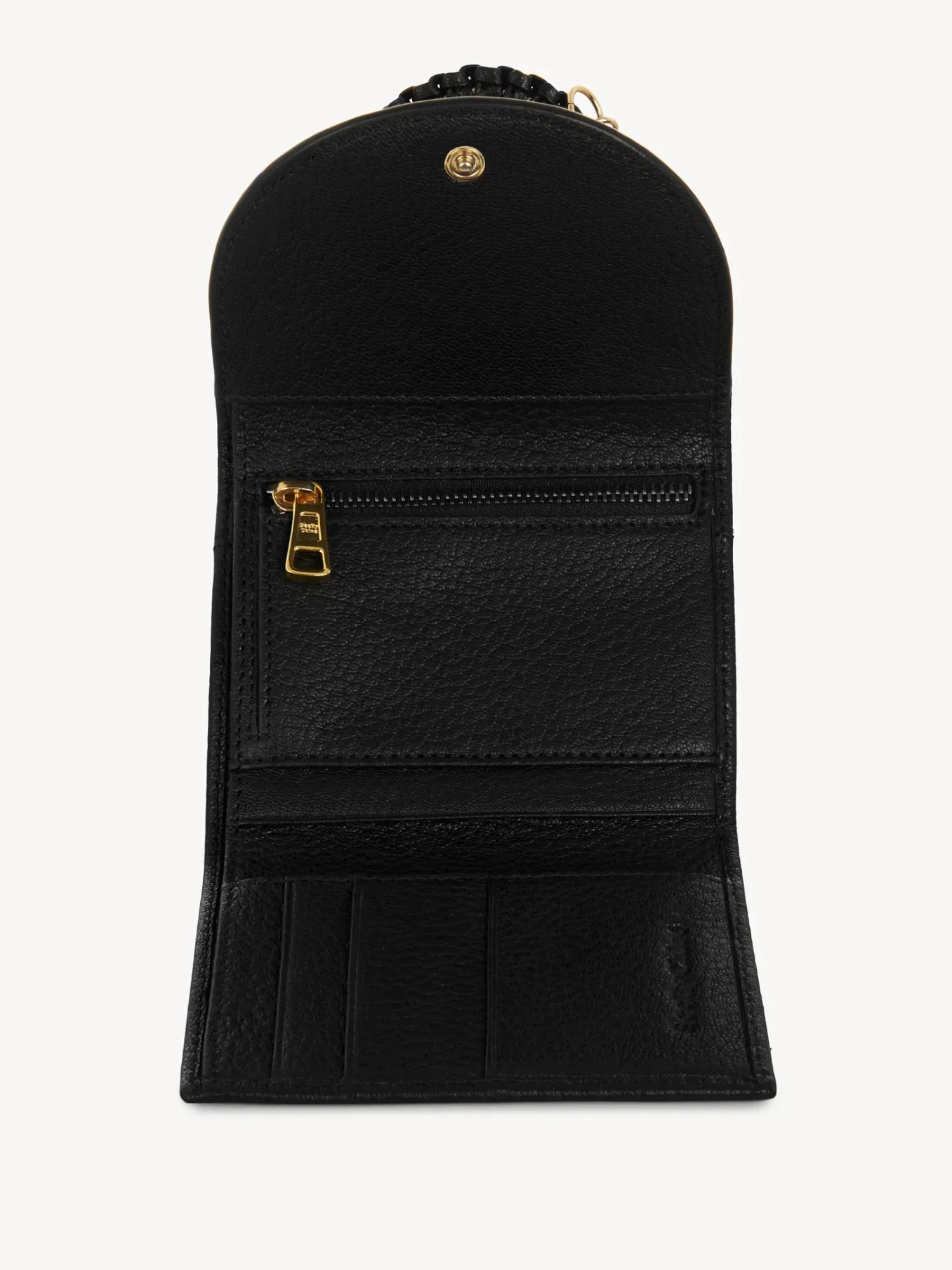 Portefeuilles Compacts-Chloé Portefeuille A Trois Volets Hana Noir