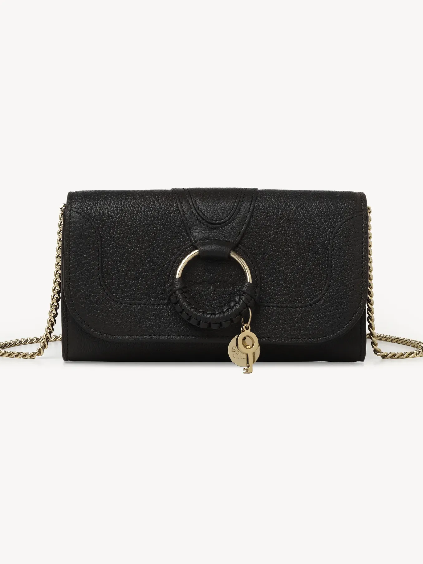 Sacs À Bandoulière-Chloé Portefeuille Chaine Hana Noir