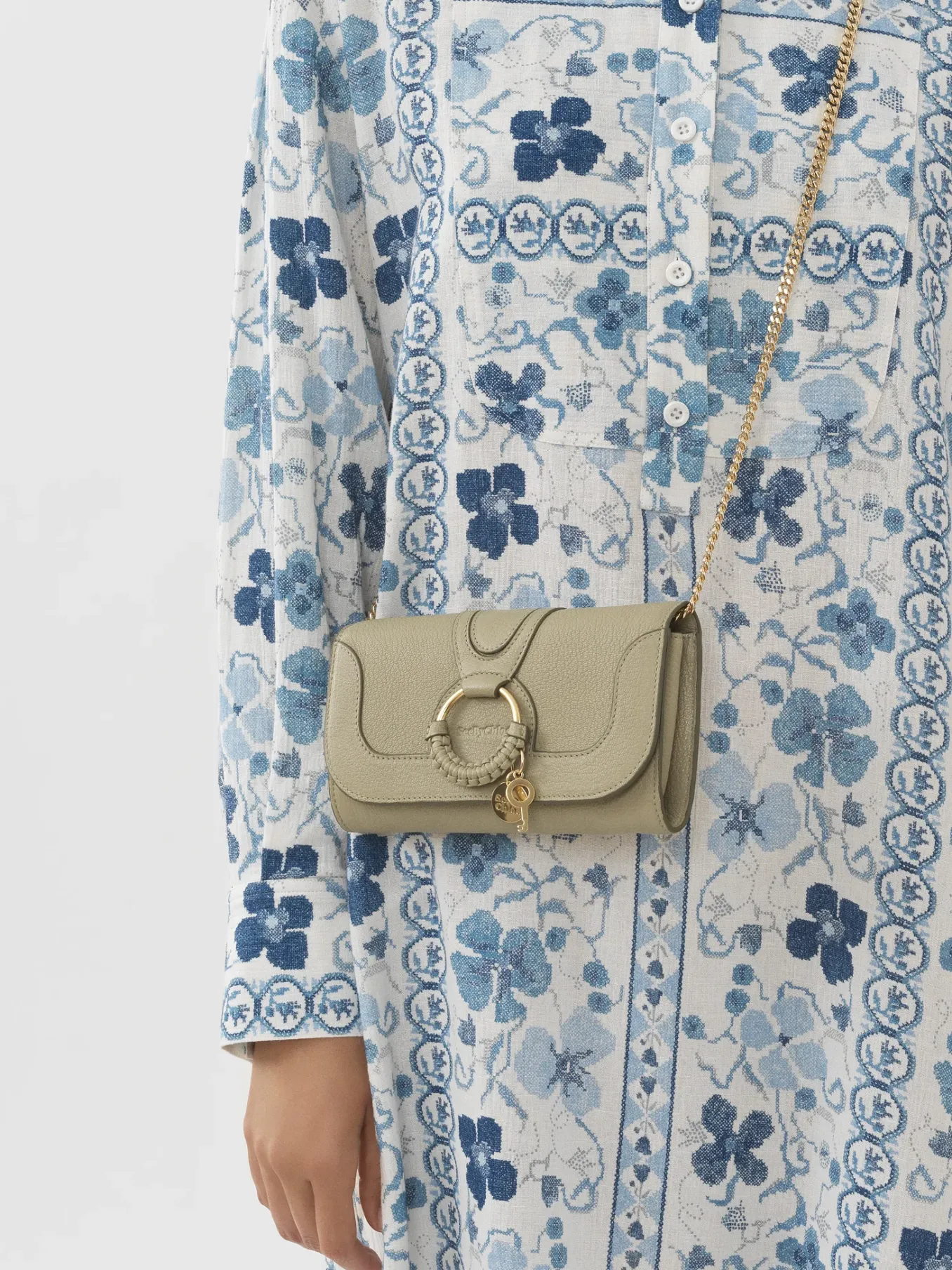 Portefeuilles Longs-Chloé Portefeuille Chaine Hana Pottery Green