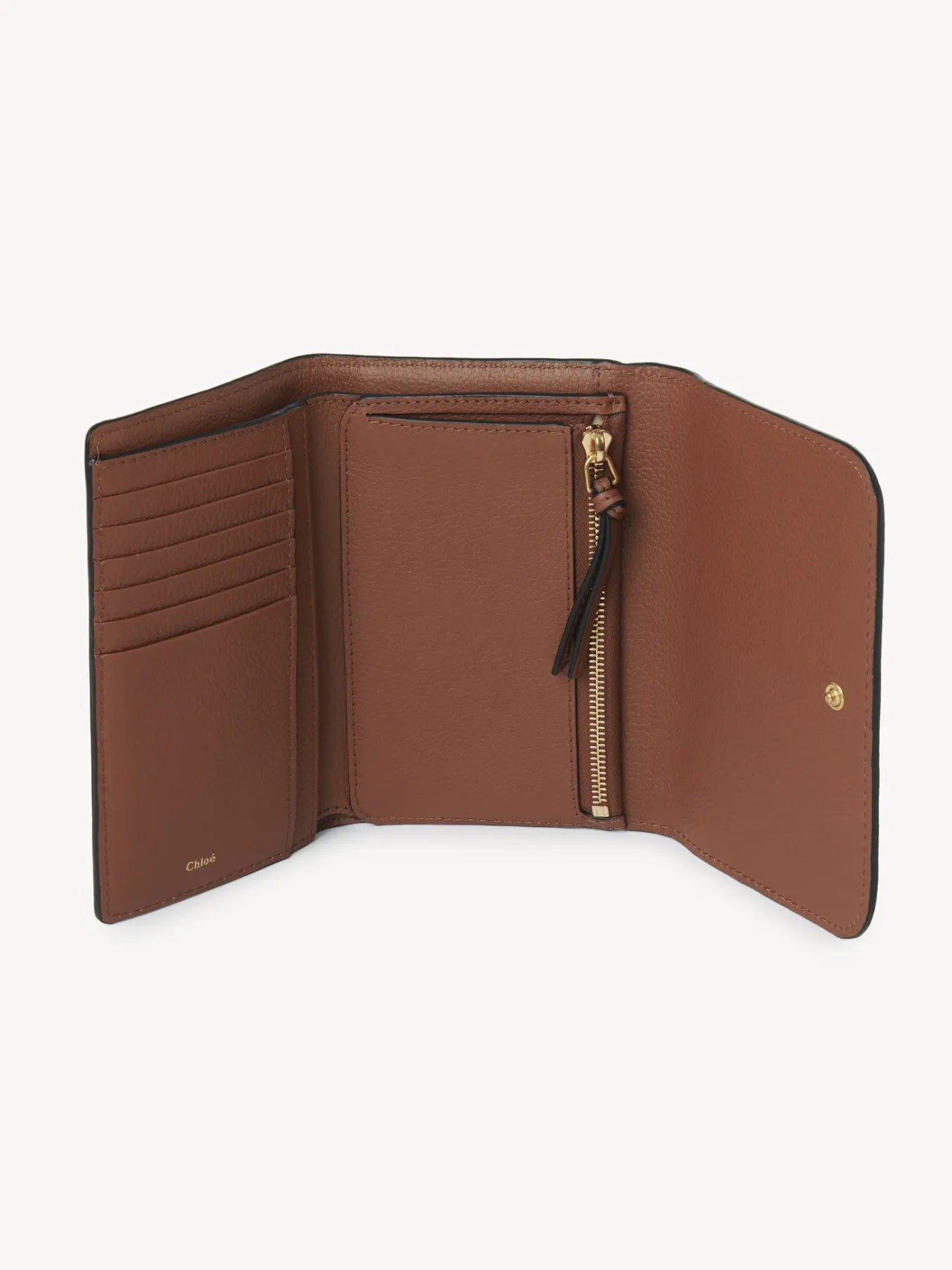 Portefeuilles Compacts-Chloé Portefeuille Compact A Rabat Marcie Tan