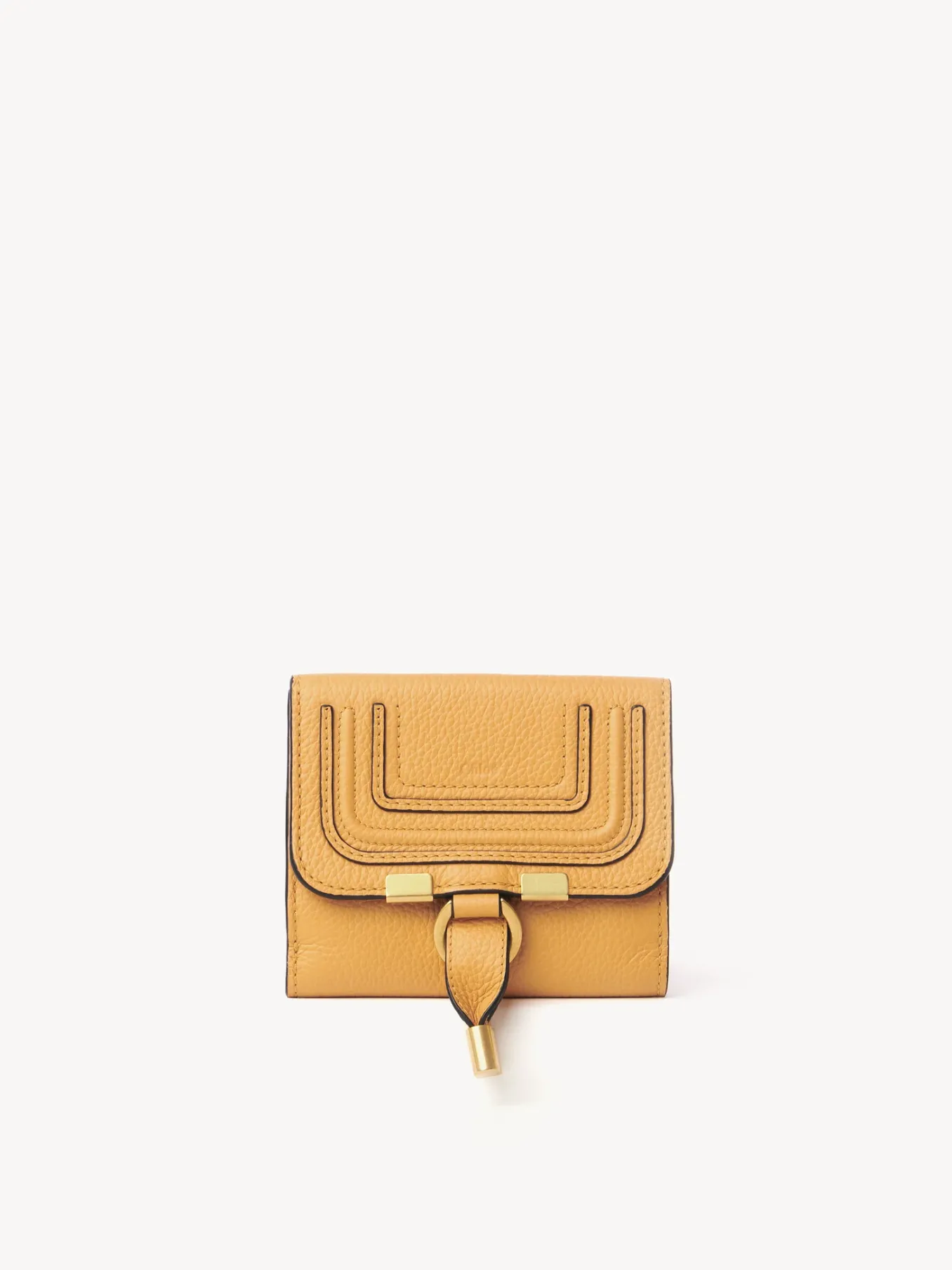 Portefeuilles Compacts-Chloé Portefeuille Compact A Rabat Marcie Tan Apricot
