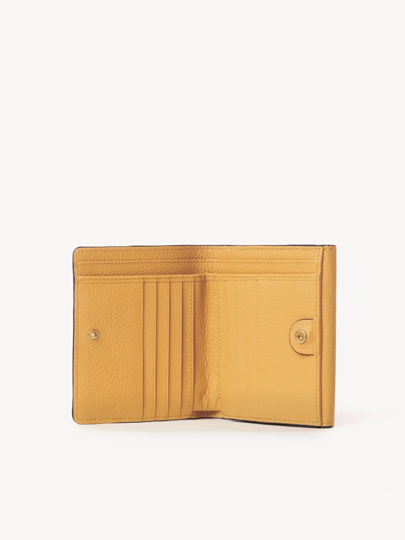 Portefeuilles Compacts-Chloé Portefeuille Compact A Rabat Marcie Tan Apricot