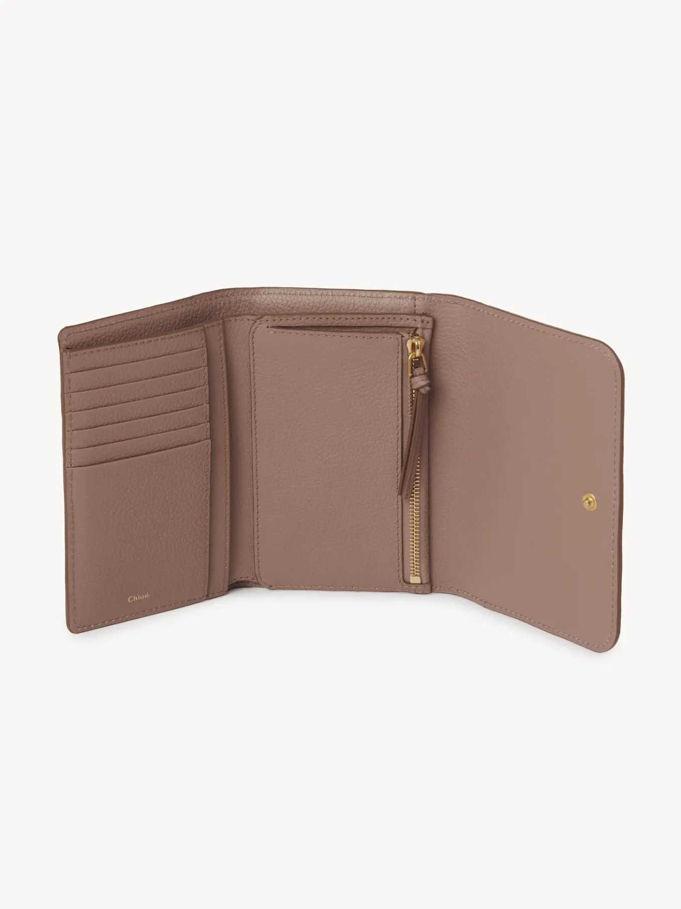 Portefeuilles Compacts-Chloé Portefeuille Compact A Rabat Marcie Woodrose