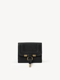 Portefeuilles Compacts-Chloé Portefeuille Compact A Rabat Marcie Noir