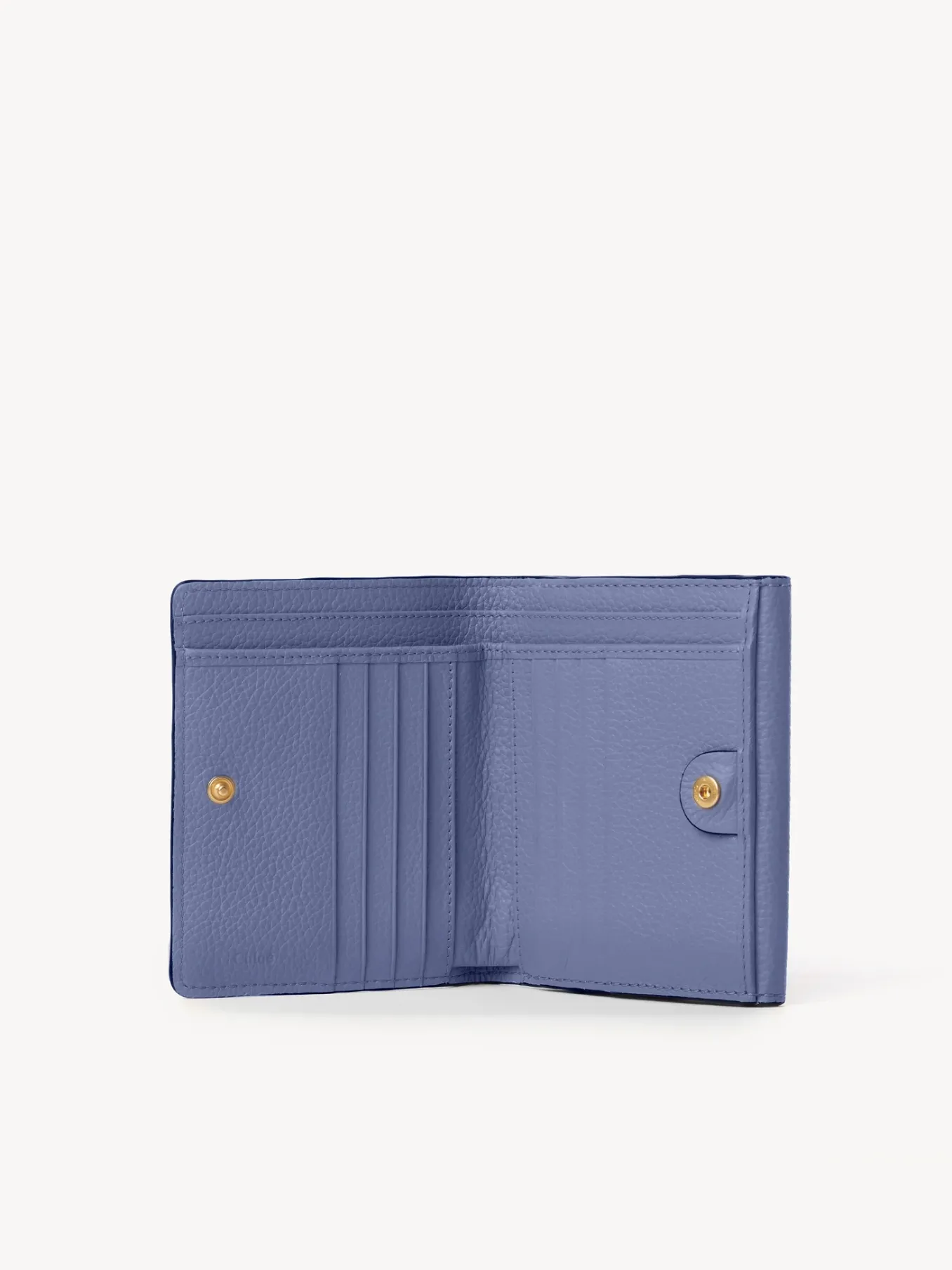 Portefeuilles Compacts-Chloé Portefeuille Compact A Rabat Marcie Graphite Navy