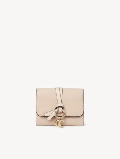 Portefeuilles Compacts-Chloé Portefeuille Compact A Trois Volets Alphabet Cement Pink