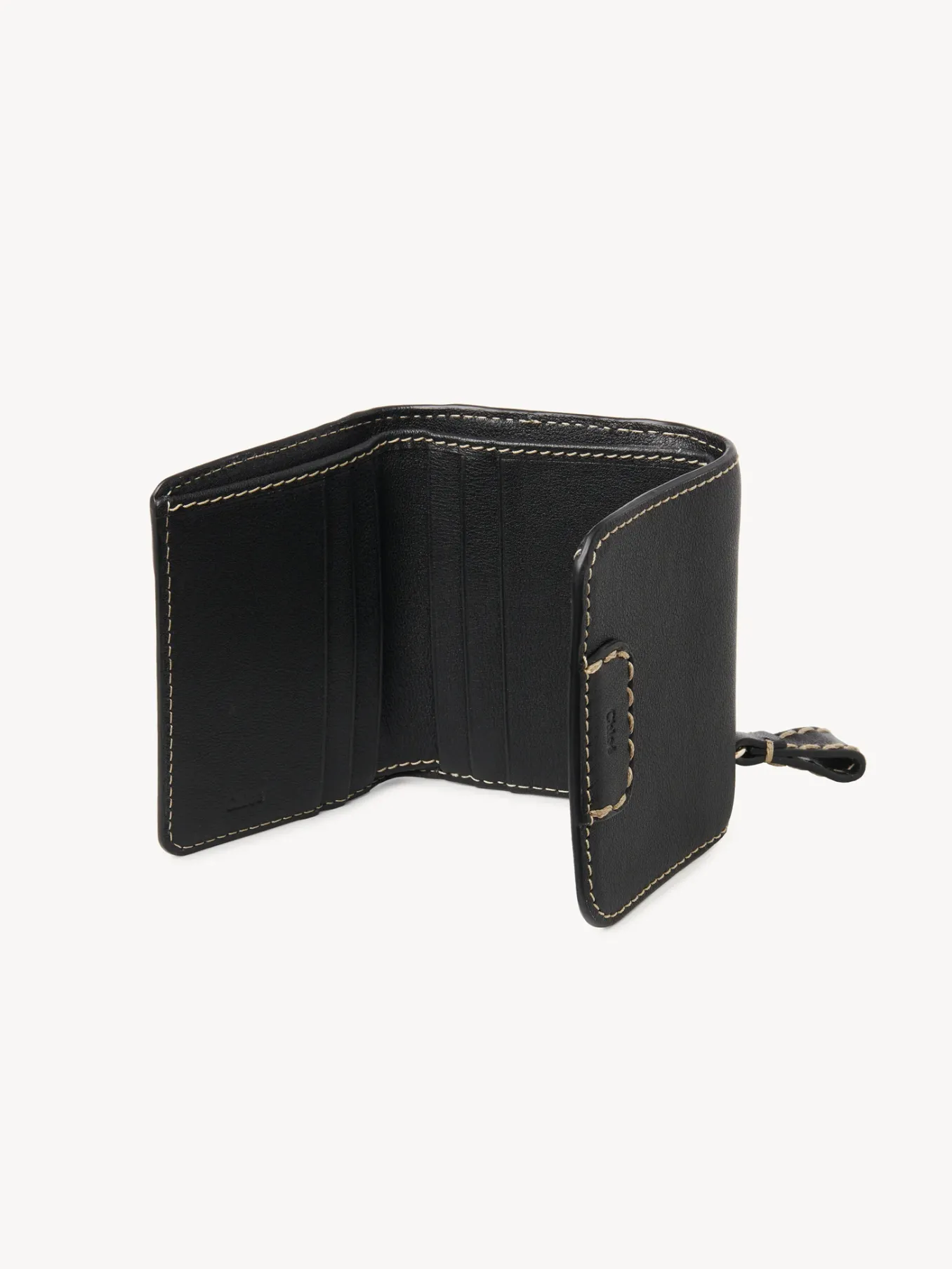 Portefeuilles Compacts-Chloé Portefeuille Compact A Trois Volets Edith Noir