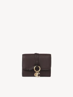 Portefeuilles Compacts-Chloé Portefeuille Compact A Trois Volets Alphabet Deep Violine