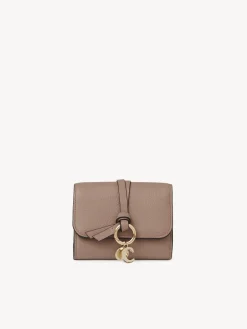 Portefeuilles Compacts-Chloé Portefeuille Compact A Trois Volets Alphabet Woodrose