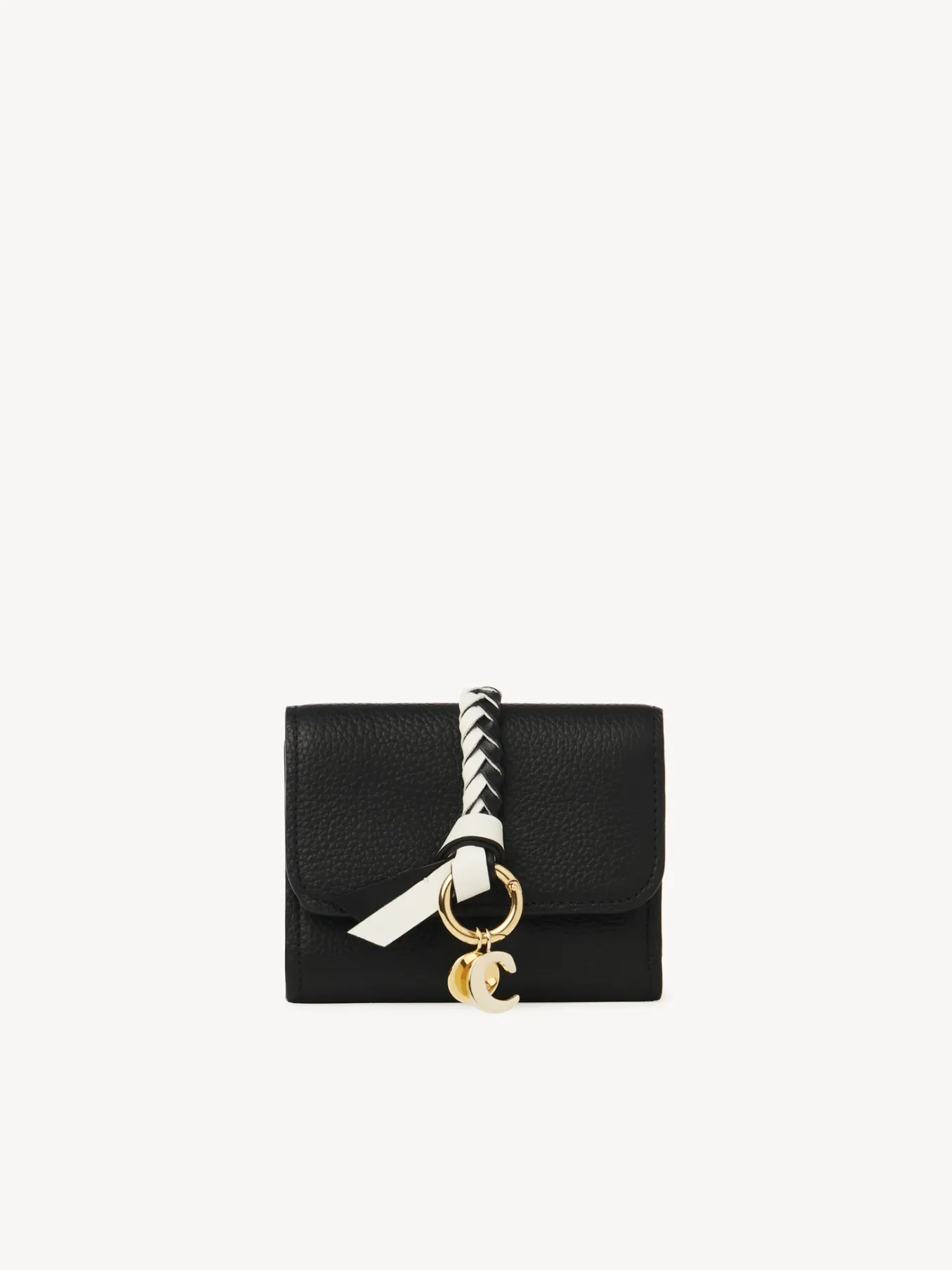Portefeuilles Compacts-Chloé Portefeuille Compact A Trois Volets Alphabet Noir