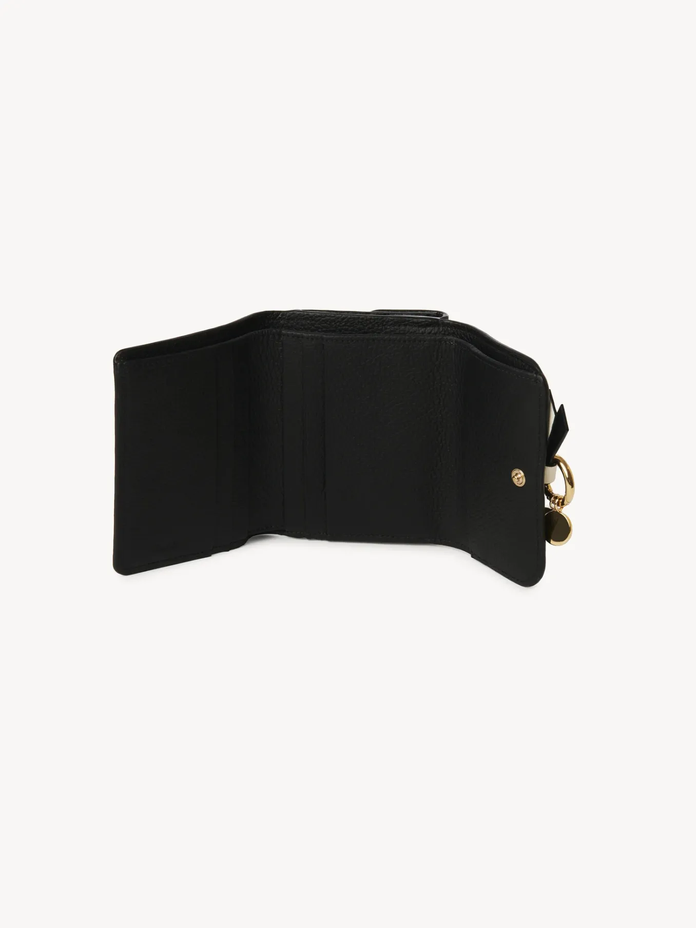 Portefeuilles Compacts-Chloé Portefeuille Compact A Trois Volets Alphabet Noir
