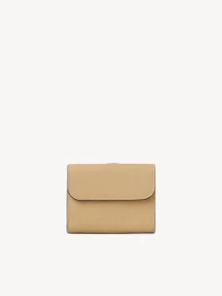 Portefeuilles Compacts-Chloé Portefeuille Compact A Trois Volets Alphabet Soft Tan