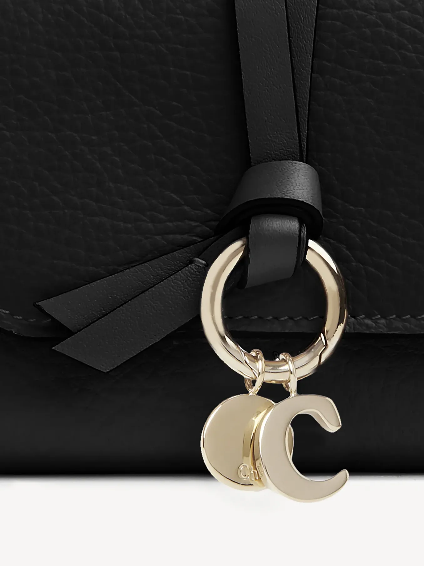 Portefeuilles Compacts-Chloé Portefeuille Compact A Trois Volets Alphabet Noir