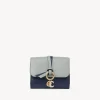 Portefeuilles Compacts-Chloé Portefeuille Compact A Trois Volets Alphabet Green - Blue 1