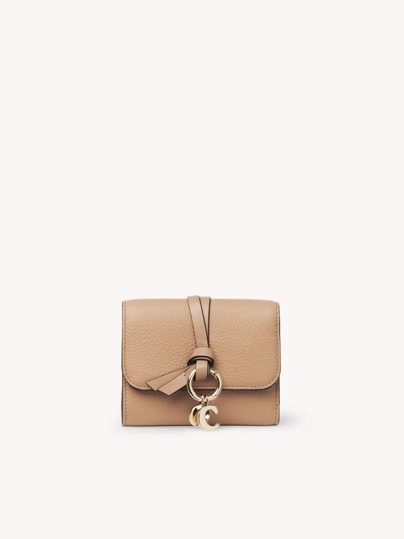 Portefeuilles Compacts-Chloé Portefeuille Compact A Trois Volets Alphabet Light Tan