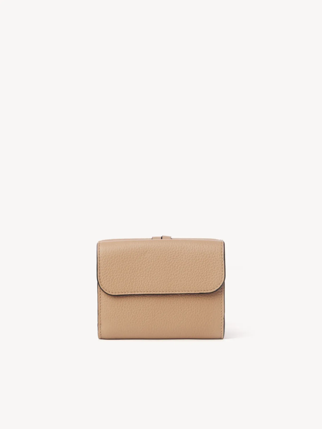 Portefeuilles Compacts-Chloé Portefeuille Compact A Trois Volets Alphabet Light Tan