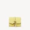 Portefeuilles Compacts-Chloé Portefeuille Compact A Trois Volets Alphabet Truly Yellow