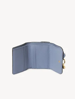 Portefeuilles Compacts-Chloé Portefeuille Compact A Trois Volets Alphabet Shady Cobalt