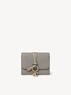 Portefeuilles Compacts-Chloé Portefeuille Compact A Trois Volets Alphabet Cashmere Grey