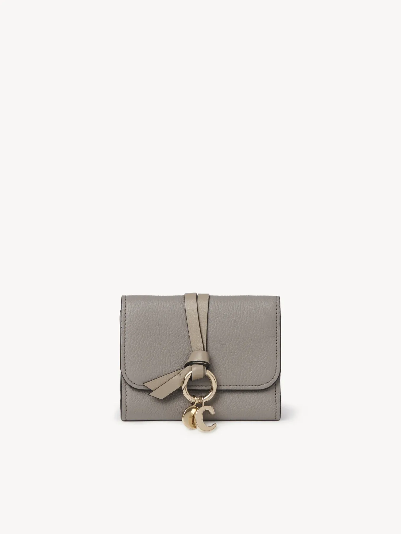 Portefeuilles Compacts-Chloé Portefeuille Compact A Trois Volets Alphabet Cashmere Grey