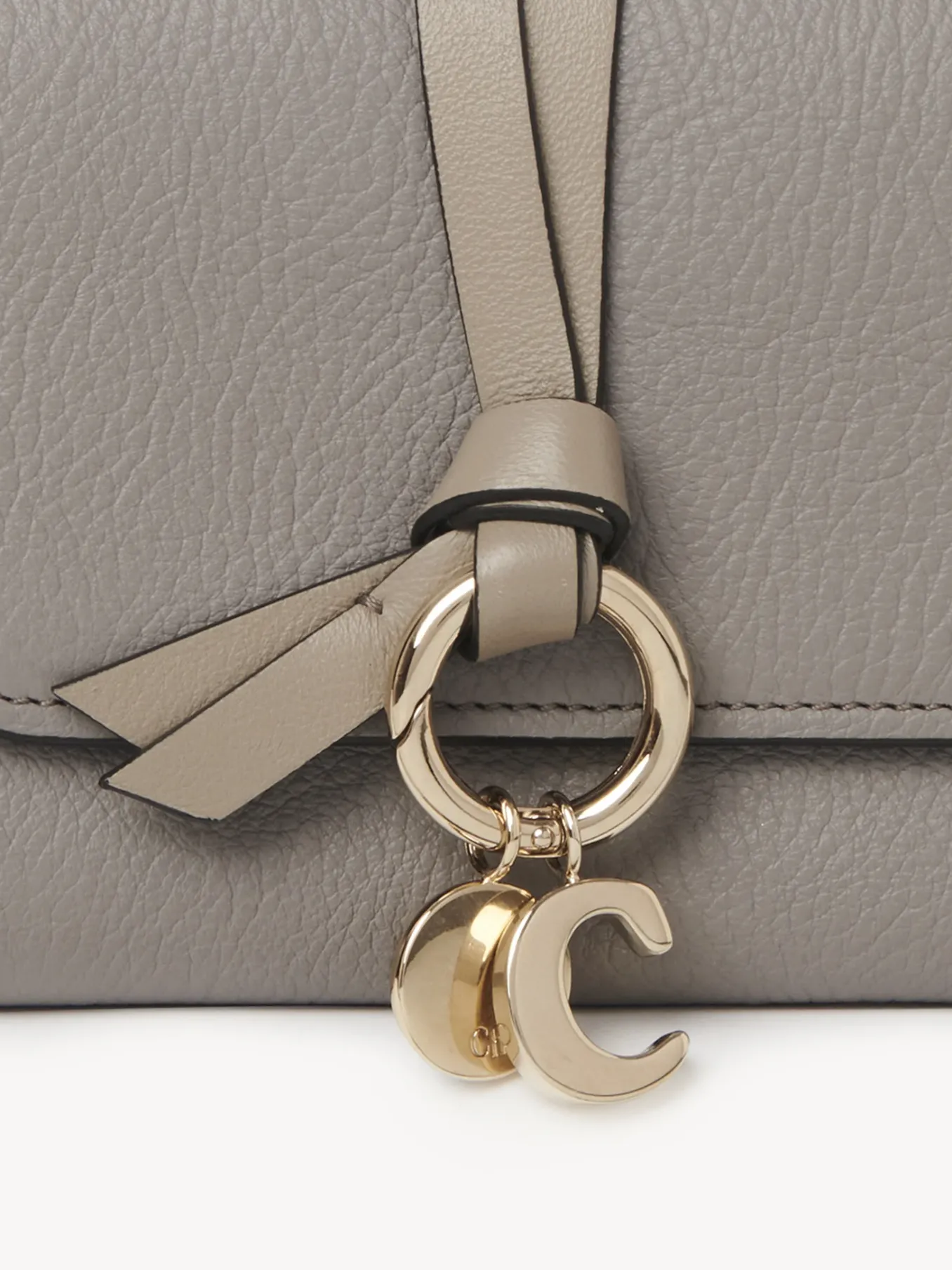 Portefeuilles Compacts-Chloé Portefeuille Compact A Trois Volets Alphabet Cashmere Grey