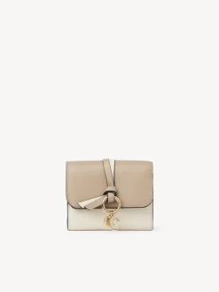 Portefeuilles Compacts-Chloé Portefeuille Compact A Trois Volets Alphabet Beige - Yellow 1